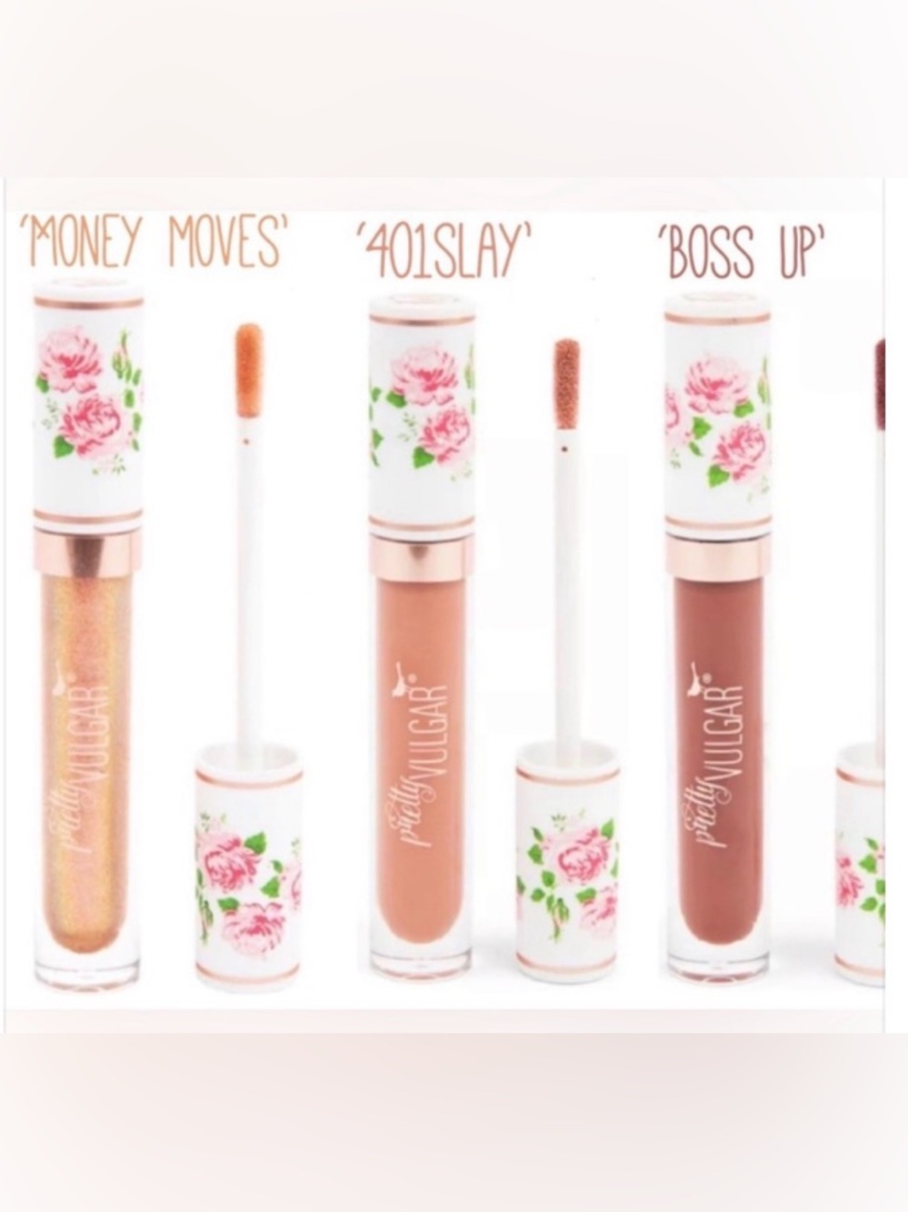 Pretty Vulgar Lip Gloss Trio 3% Hyaluronic set NIB